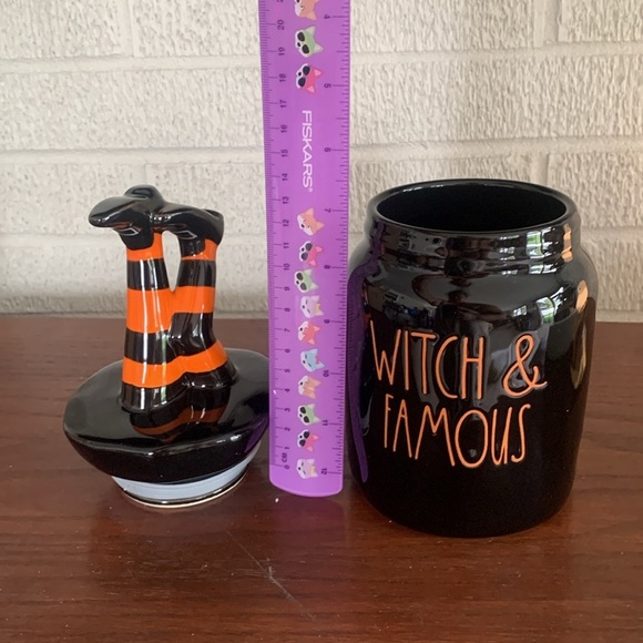 Rae Dunn Artisan Collection by Magenta Halloween “Witch & Famous” cookie jar - Picture 5 of 7